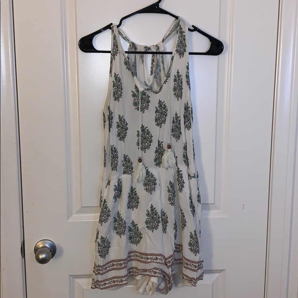 Cute white roper with shorts bottom